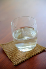 Half full glass of water