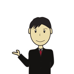 案内するビジネスマン