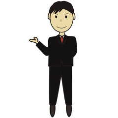 案内するビジネスマン