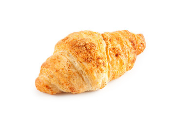 Breakfast concept - croissant isolated on white
