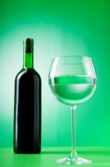 Wine concept with gradient background