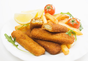 Fried fish sticks