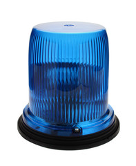 Blue flashing beacon.