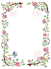 Obraz na płótnie Canvas Floral Frame
