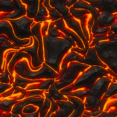 Seamless magma or lava texture - obrazy, fototapety, plakaty