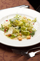 vegetable salad with croutons