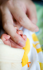 Obraz na płótnie Canvas new born baby's hand