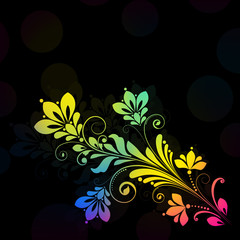 Fototapeta na wymiar vector vintage floral background