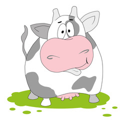 Cow. Funny vector illustartion