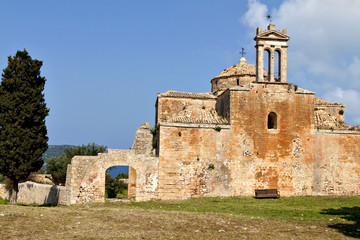 Niokastro castle area at Pylos of Peloponnese in Greece