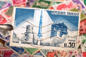 timbres - 0,30 - Fusée Diamant - philatélie France
