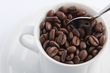 cup of coffee with spoon