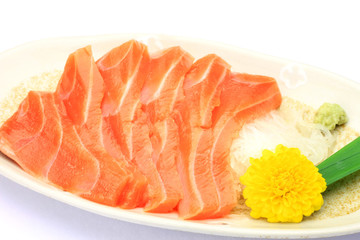 sashimi of the salmon