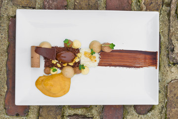 Dessert mit Schokolade