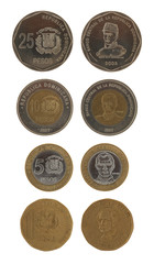 Dominican Coins Isolated on White