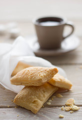 Obraz na płótnie Canvas Homemade sugar cookies with coffee