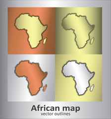 Africa map outlines
