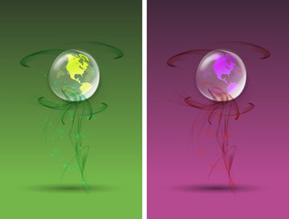 abstract background with globe