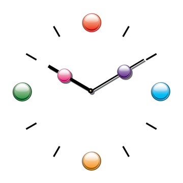 Wall clock. Vector illustration.