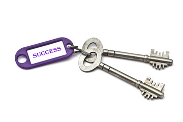 Key with a success tag