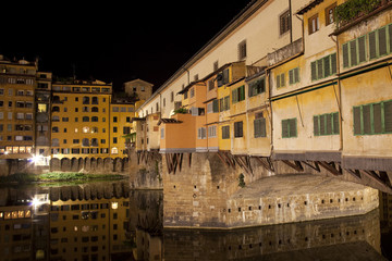 Obraz premium Ponte Vecchio de noche