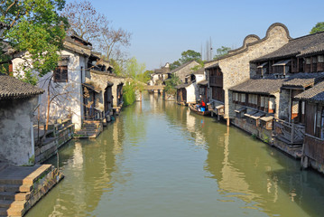 Fototapeta na wymiar Chiny, Jangsu, Xizha starożytna wieś