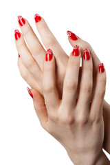 Female hands with French manicure