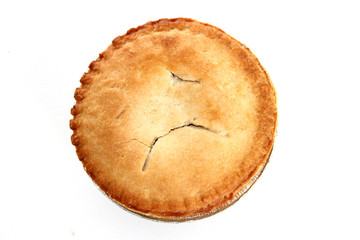 Pie on white background