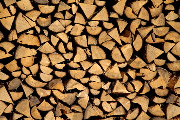 sfondo di catasta di legna