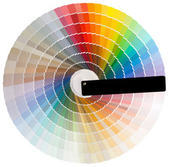 Color swatch circle cutout