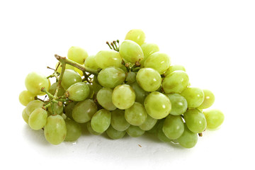 Grapes on white background