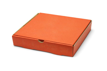Orange color pizza takeaway box