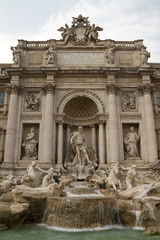 Fototapeta na wymiar Trevi Fountain Rome Portrait View