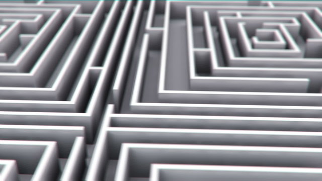 Man and labyrinth