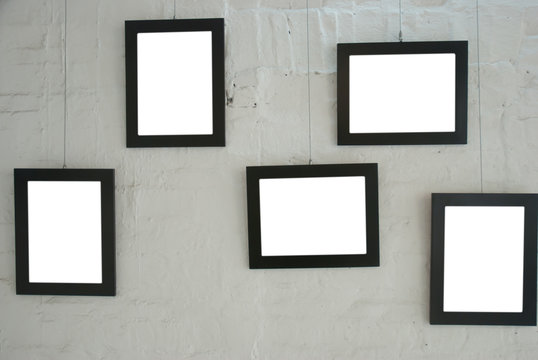 frame on shabby wall