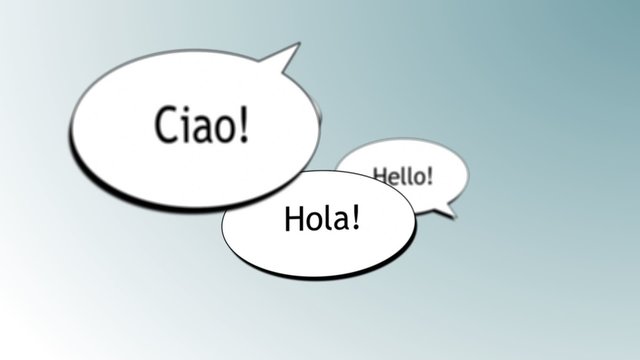 Speech balloons - "Hello" in various languages