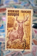 timbres - Sologne - 1972 - 1 francs - philatélie France
