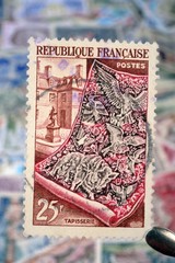 timbres - Tapisserie - 25 francs - philatélie France