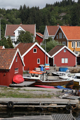 Fototapeta na wymiar Norway - Farestad at Skjernoya island in Vest-Agder