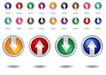 boottons with arrows