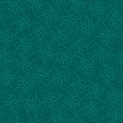 vector dark green texture with curls