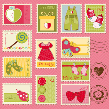 Baby Girl Postage Stamps
