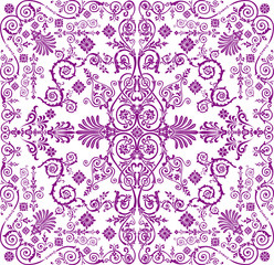 pink on white square design