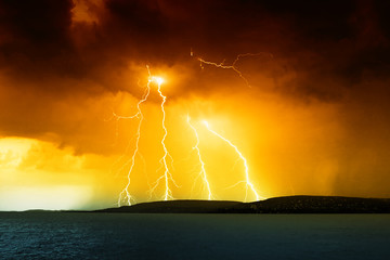 storm over the lake Balaton