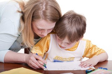 Mutter und Sohn