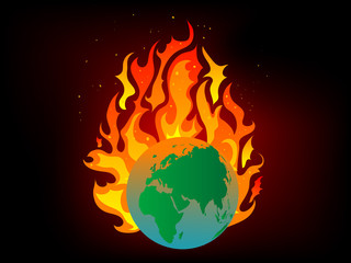 Earth in flames