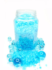 spa bathing salt among aroma oil capsules