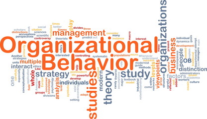 Organizational behavior is bone background concept - obrazy, fototapety, plakaty