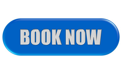 Button blau Seiten rund BOOK NOW
