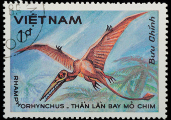 VIETNAM - CIRCA 1984:  stamp - prehistoric animal